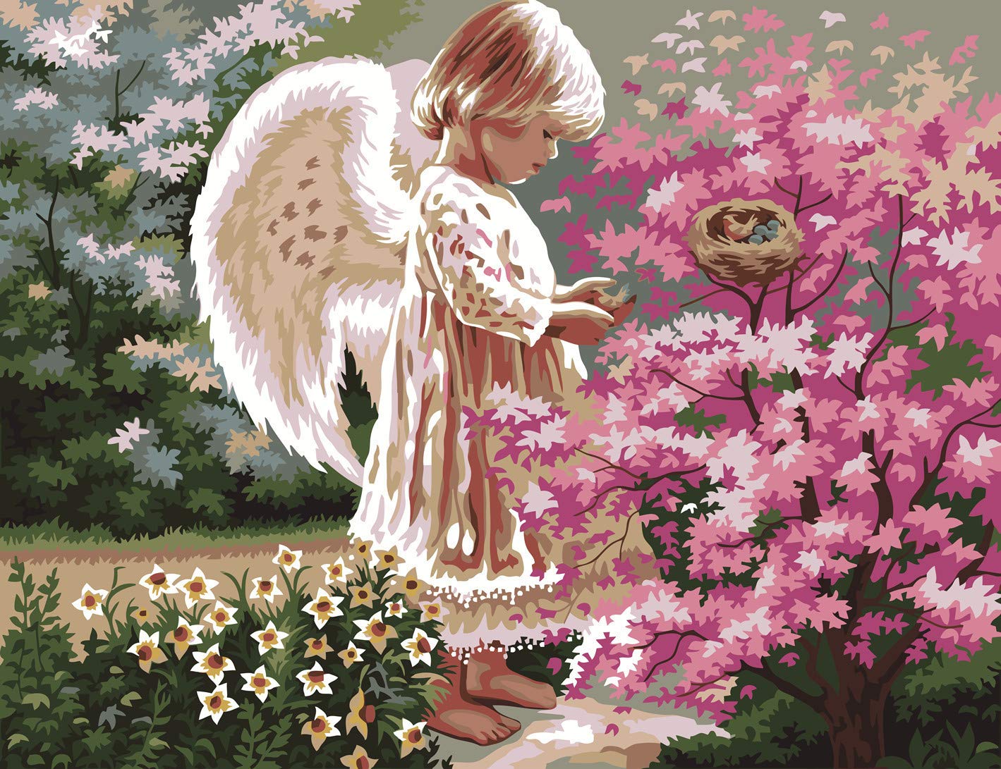 HASTHIP® Paint By Numbers for Adults with Frame, 16 X 20 Inch Diy Paint By Numbers for Kids And Adults, Oil Painting By Numbers with Brushes and Acrylic Pigment (With Frame, Angel Love) HASTHIP® Paint By Numbers for Adults with Frame, 16 X 20 Inch Diy Paint By Numbers for Kids And Adults, Oil Painting By Numbers with Brushes and Acrylic Pigment (With Frame, Angel Love)